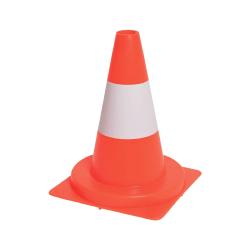 Cône De Chantier K5a Orange 30 cm Monobloc Bande Blanche
